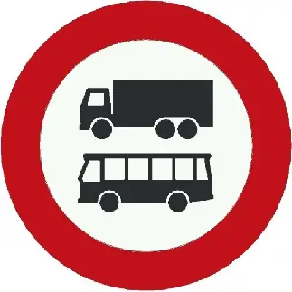 Gesloten voor autobussen en vrachtauto’s